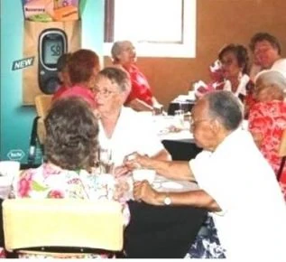 Some of the prize winners of the Valentine Breakfast